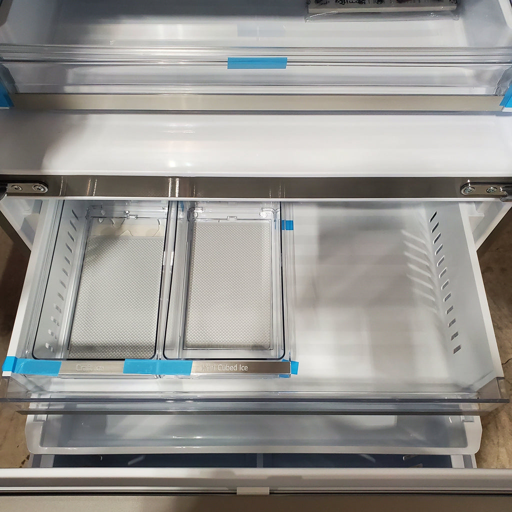 LG 26 cu. ft. Counter-Depth French Door Refrigerator in Stainless Steel with Mirror InstaView™ 8SD051 - LRYKC2606S - Open Box