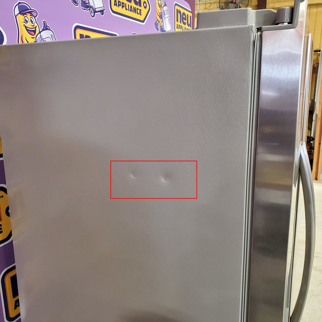 Frigidaire 25.6 cu. ft. ENERGY STAR Side by Side Refrigerator with Exterior Water and Ice Dispenser in Stainless Steel 4SD460 - FRSS2623AS - Scratch & Dent (Moderate)