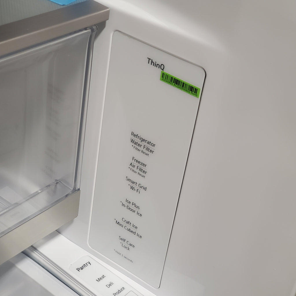 LG 26 cu. ft. Counter-Depth French Door Refrigerator in Stainless Steel with Mirror InstaView™ 8SD051 - LRYKC2606S - Open Box