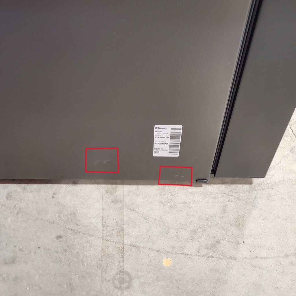 Samsung 29 cu. ft. Bespoke 4-Door French Door Refrigerator with Beverage Center™ in Stainless Steel 5SD198 - RF29BB8600QL - Scratch & Dent (Minor)