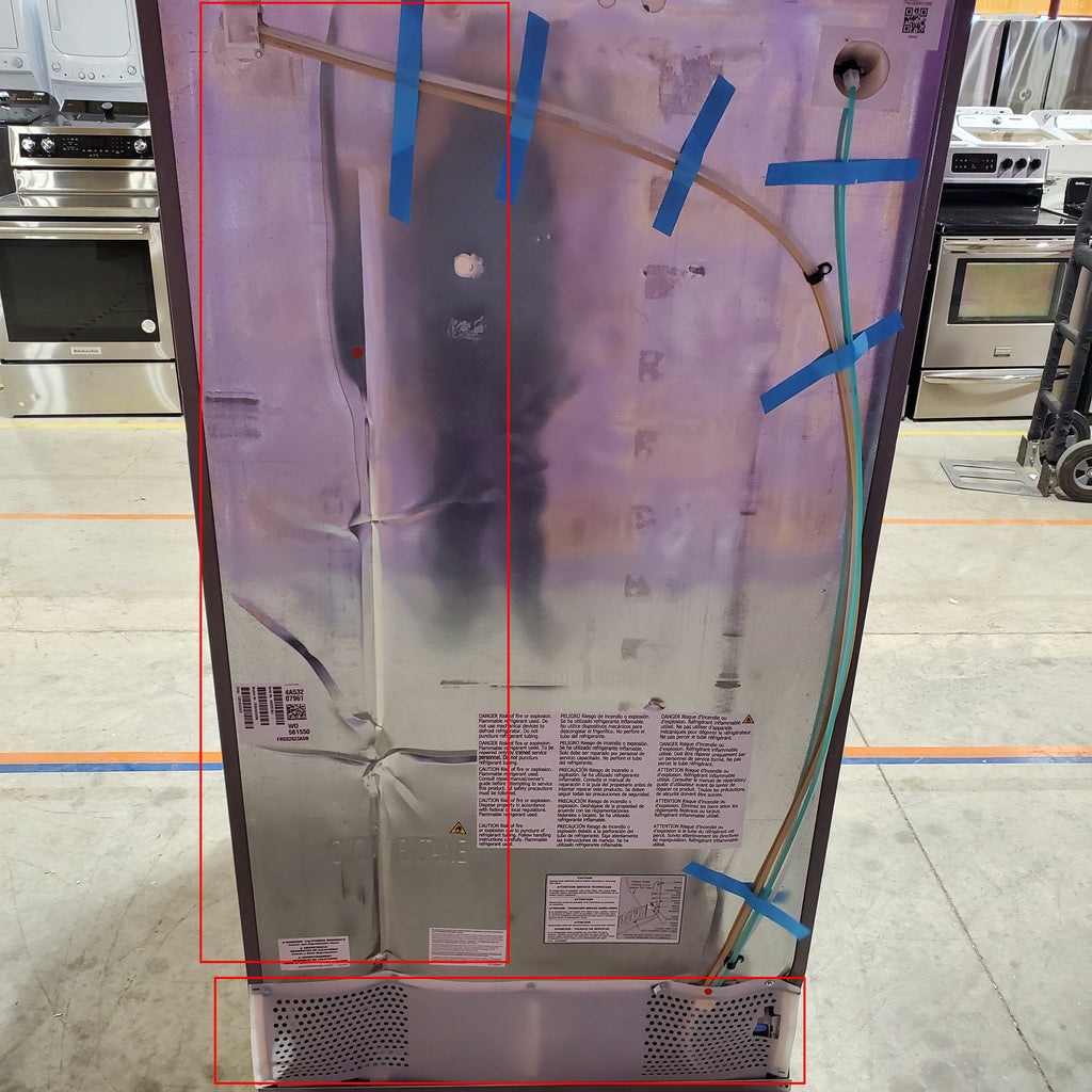 Frigidaire 25.6 cu. ft. ENERGY STAR Side by Side Refrigerator with Exterior Water and Ice Dispenser in Stainless Steel 4SD460 - FRSS2623AS - Scratch & Dent (Moderate)