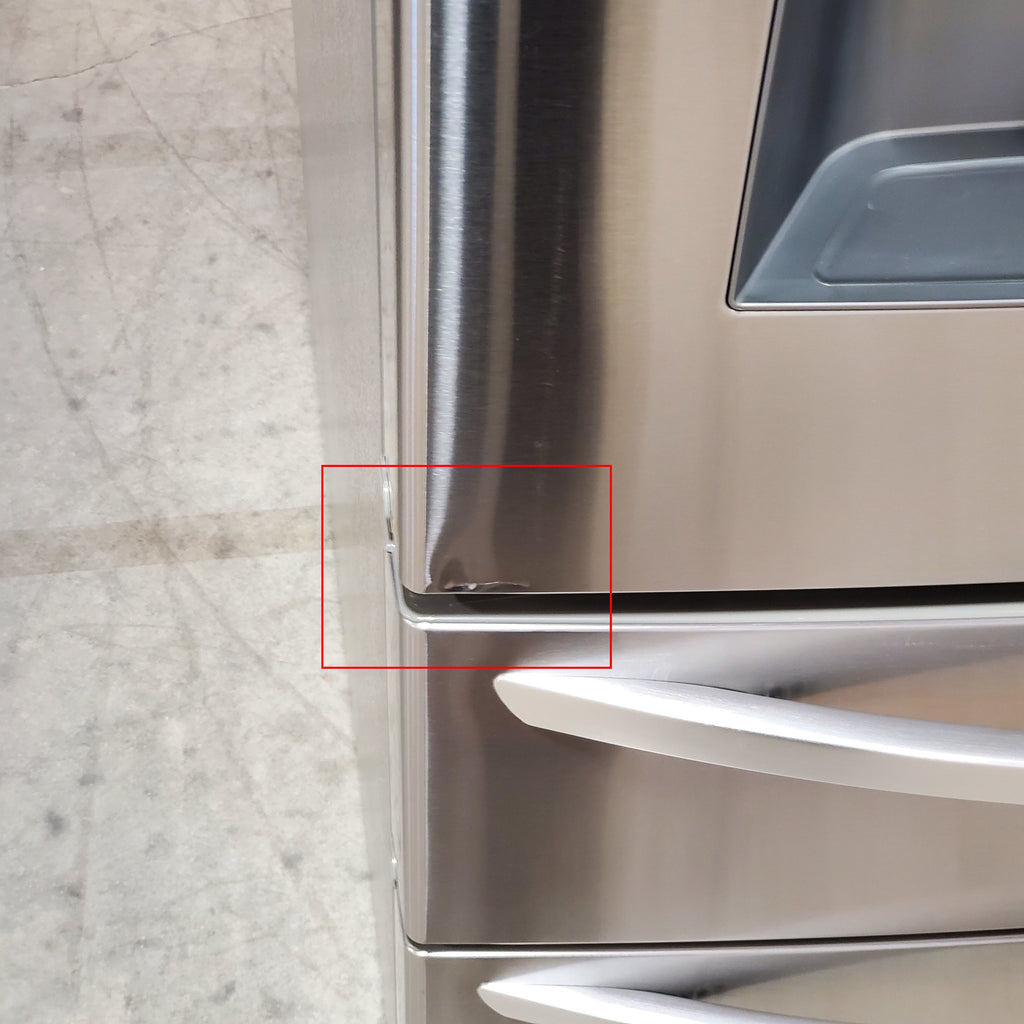 LG 27.8-cu ft 4-Door French Door Refrigerator with Dual Ice Maker in Fingerprint Resistant Steel 3SD777 - LRMXS2806S - Scratch & Dent (Minor)