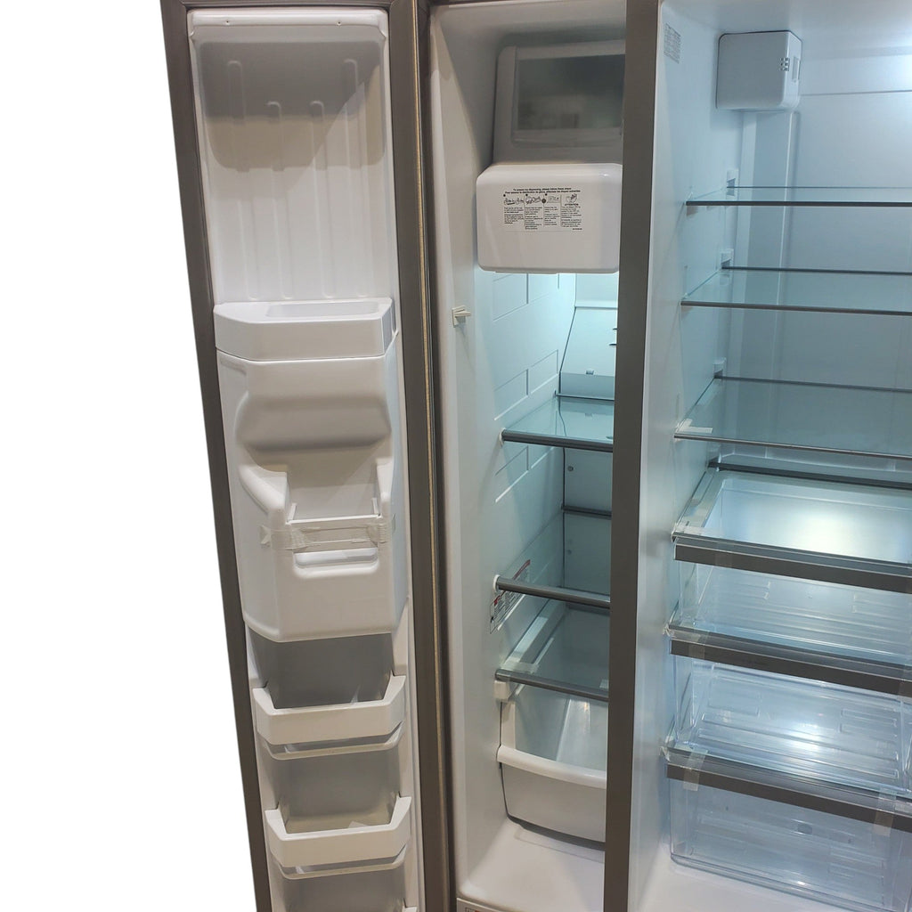 33 in. Wide Fingerprint-Resistant Stainless Steel Whirlpool 21.4 cu. ft. Side by Side Refrigerator with In Door Ice and Water Dispenser - Scratch & Dent - Moderate