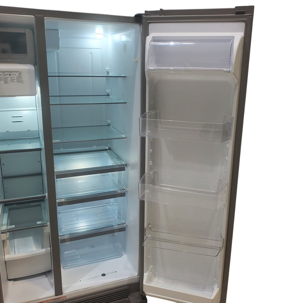 33 in. Wide Fingerprint-Resistant Stainless Steel Whirlpool 21.4 cu. ft. Side by Side Refrigerator with In Door Ice and Water Dispenser - Scratch & Dent - Moderate