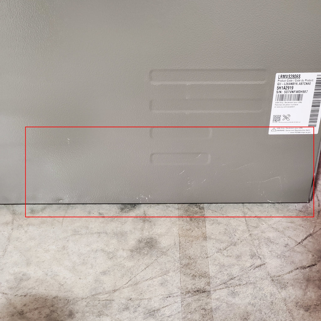 LG 27.8-cu ft 4-Door French Door Refrigerator with Dual Ice Maker in Fingerprint Resistant Steel 3SD777 - LRMXS2806S - Scratch & Dent (Minor)