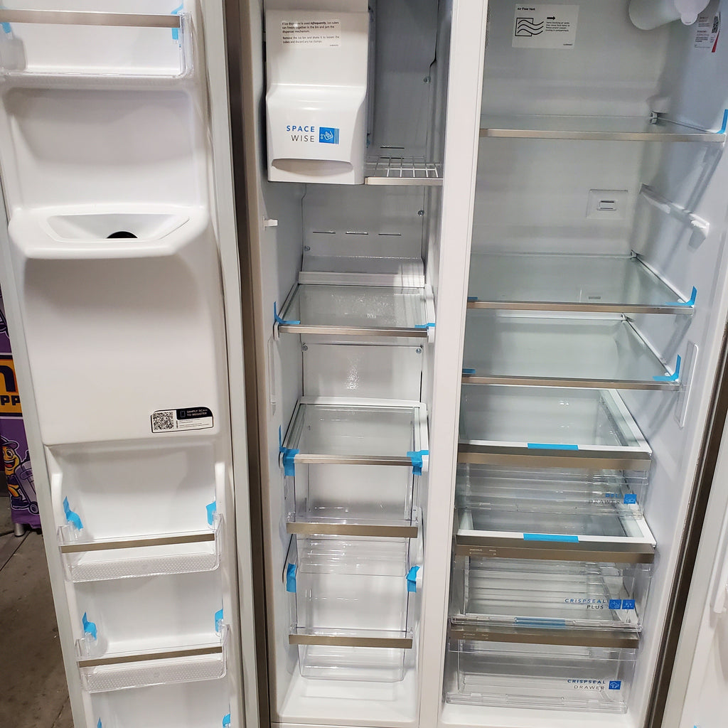 Frigidaire 22.3-cu ft Counter-depth Side-by-Side Refrigerator with Ice Maker (Fingerprint Resistant Stainless Steel) ENERGY STAR 4SD455 - GRSC2352AF - Scratch & Dent (Minor)