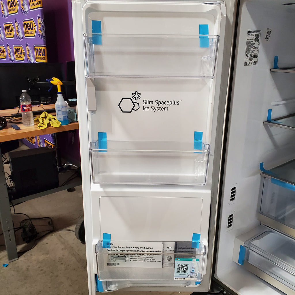 LG 26 cu. ft. Counter-Depth French Door Refrigerator in Stainless Steel with Mirror InstaView™ 8SD051 - LRYKC2606S - Open Box