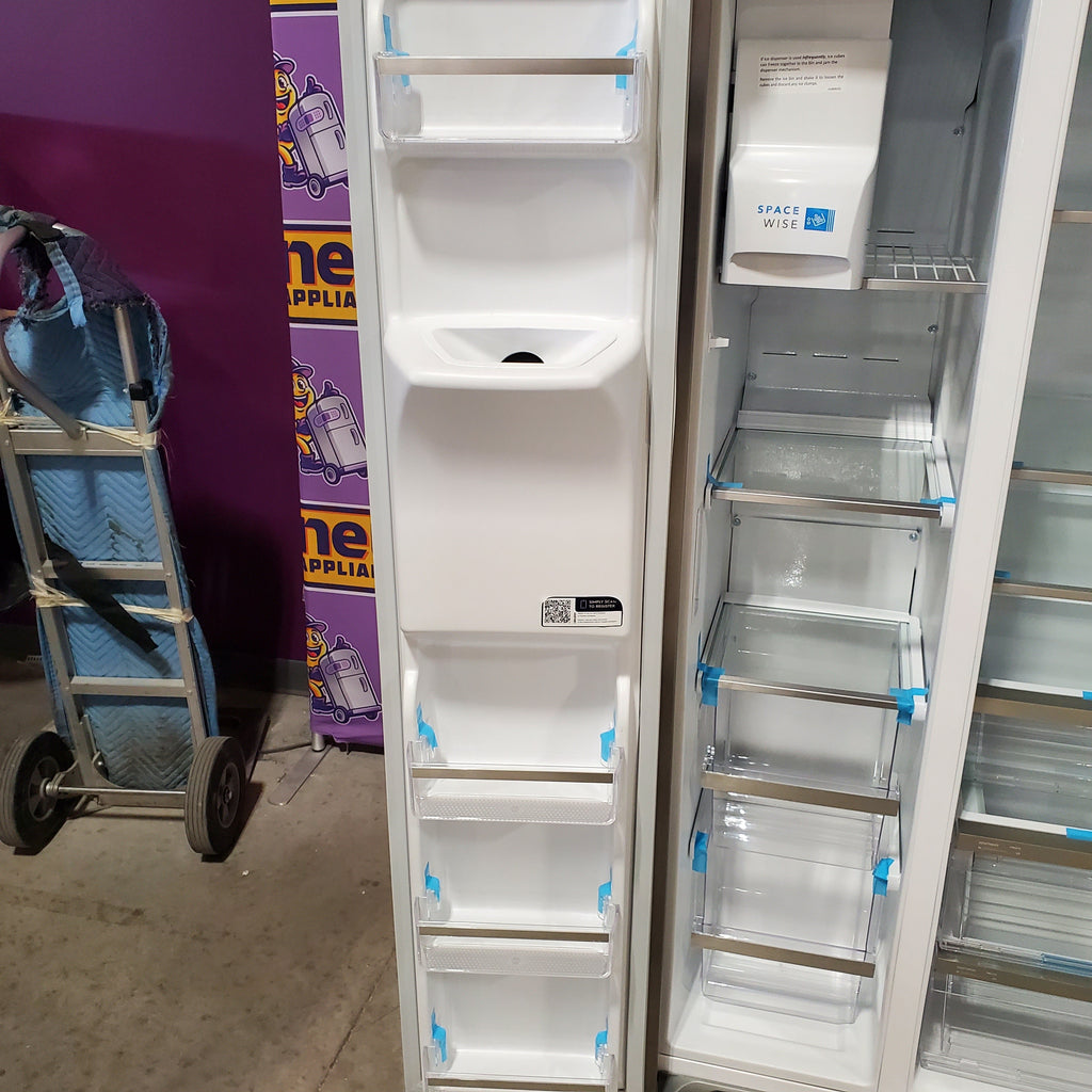 Frigidaire 22.3-cu ft Counter-depth Side-by-Side Refrigerator with Ice Maker (Fingerprint Resistant Stainless Steel) ENERGY STAR 4SD455 - GRSC2352AF - Scratch & Dent (Minor)