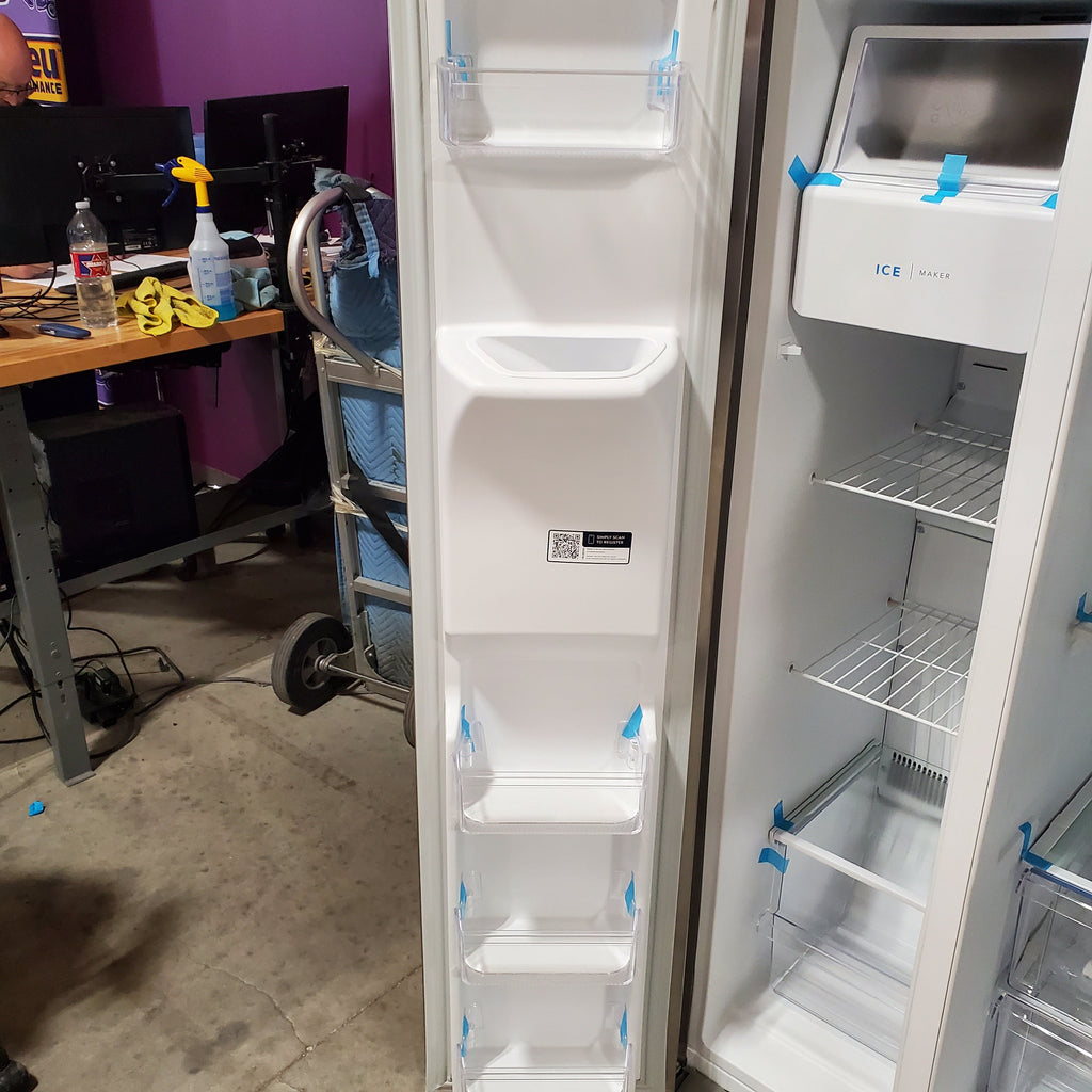 Frigidaire 25.6 cu. ft. ENERGY STAR Side by Side Refrigerator with Exterior Water and Ice Dispenser in Stainless Steel 4SD460 - FRSS2623AS - Scratch & Dent (Moderate)