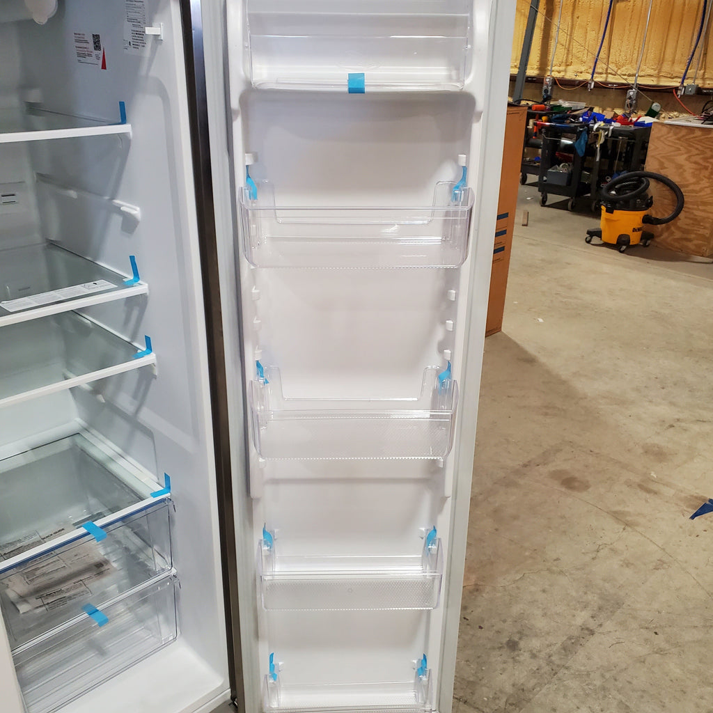 Frigidaire 25.6 cu. ft. ENERGY STAR Side by Side Refrigerator with Exterior Water and Ice Dispenser in Stainless Steel 4SD460 - FRSS2623AS - Scratch & Dent (Moderate)