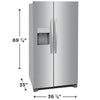 Frigidaire 25.6 cu. ft. ENERGY STAR Side by Side Refrigerator with Exterior Water and Ice Dispenser in Stainless Steel 4SD460 - FRSS2623AS - Scratch & Dent (Moderate)