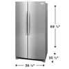 Frigidaire Gallery 26 Cu. Ft. Standard-Depth Side-by-Side Refrigerator - 3SD545 - GRSN2620AF - Scratch & Dent (Minor)