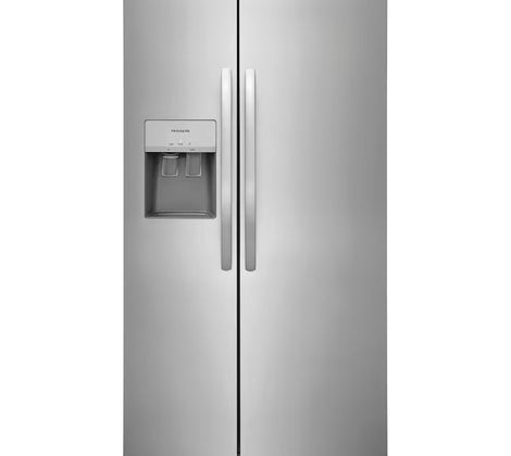 Frigidaire 25.6 cu. ft. ENERGY STAR Side by Side Refrigerator with Exterior Water and Ice Dispenser in Stainless Steel 4SD460 - FRSS2623AS - Scratch & Dent (Moderate)