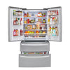 LG 27.8-cu ft 4-Door French Door Refrigerator with Dual Ice Maker in Fingerprint Resistant Steel 3SD777 - LRMXS2806S - Scratch & Dent (Minor)