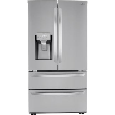 LG 27.8-cu ft 4-Door French Door Refrigerator with Dual Ice Maker in Fingerprint Resistant Steel 3SD777 - LRMXS2806S - Scratch & Dent (Minor)