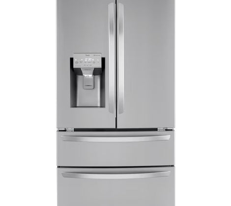 LG 27.8-cu ft 4-Door French Door Refrigerator with Dual Ice Maker in Fingerprint Resistant Steel 3SD777 - LRMXS2806S - Scratch & Dent (Minor)
